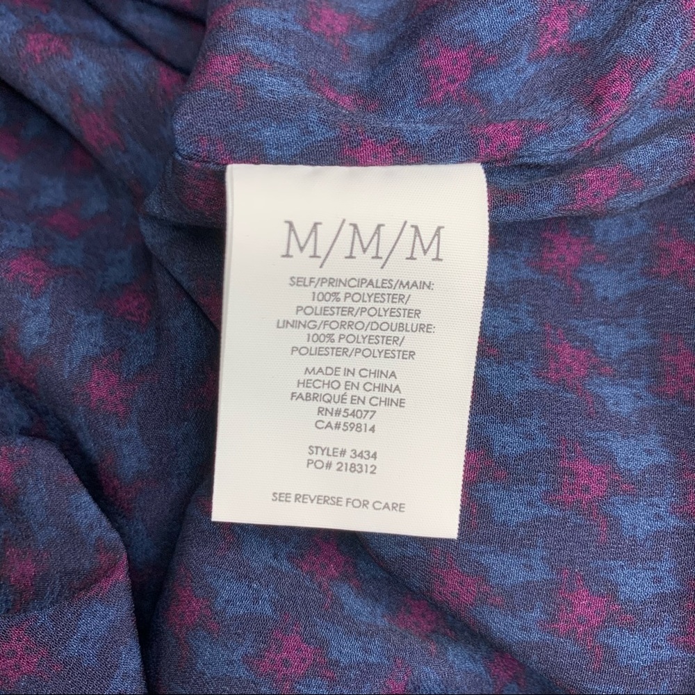 CAbi Blue and Purple Floral Blouse - Picture 11 of 12